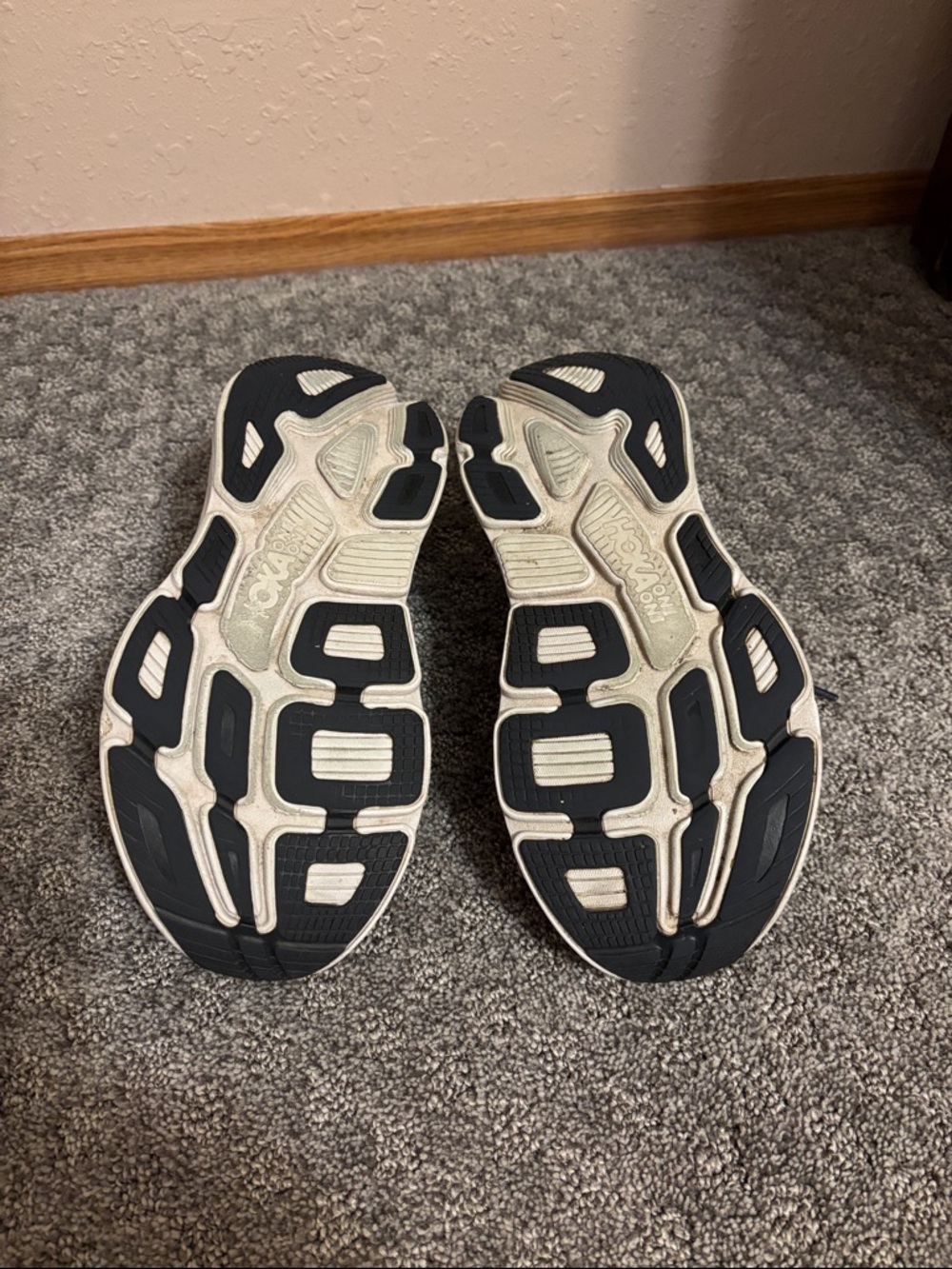 Hoka Women’s Navy with Peach Accent Running Shoes - Picture 3 of 6